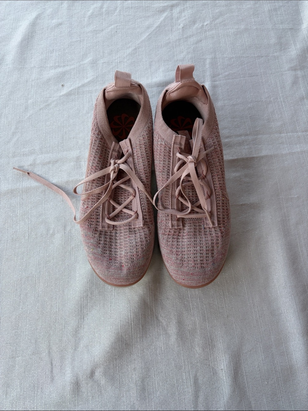 Nike Women's Knit Lace-Up Sneakers in Dusty Pink